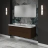 Раковина Kerasan Waldorf 150 4143K1bi/cr*1 двойная Белая фарфор подвесная, полувстраиваемая