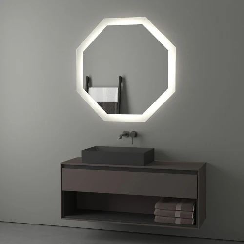 Зеркало Evoform Ledshine 100x100 BY 2507 с подсветкой 32 W - без выключателя - нейтральный белый свет стекло