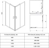 Душевой уголок Veconi Rovigo RV-14 120x90 RV14-12090-01-C5 профиль Черный матовый стекло прозрачное