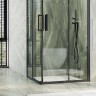 Душевой уголок Maybah Glass MGY-1324-6 1000x1000x1950 раздвижной профиль Черный стекло прозрачное