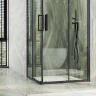 Душевой уголок Maybah Glass MGY-1324-6 1000x1000x1950 раздвижной профиль Черный стекло прозрачное