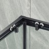 Душевой уголок Maybah Glass MGY-1324-6 1000x1000x1950 раздвижной профиль Черный стекло прозрачное