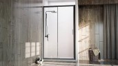 Душевая дверь Veconi Vianno VN-72B 150 VN72B-150-01-C4 профиль Черный матовый стекло прозрачное