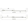 Душевая дверь Veconi Vianno VN-72B 150 VN72B-150-01-C4 профиль Черный матовый стекло прозрачное