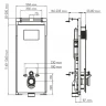 Инсталляция WasserKRAFT Salm 27TLT.010.ME.WH.PB01 для унитаза Белое стекло с Черной глянцевой клавишей смыва нержавеющая сталь