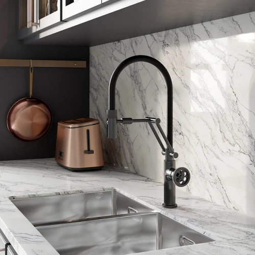 Смеситель для кухни Iddis Grange GRAGMFLi05 Графит латунь