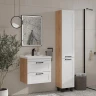 Тумба под раковину Equil Lago 60 tpLAGO60.2Y-04 подвесная цвет Белый Дуб сонома