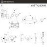 Смеситель для ванны Whitecross Y brushed nickel YSET1240NIB цвет Никель брашированный
