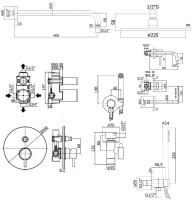 Комплект смесителей Paffoni Light KITZLIG015CR006 Хром латунь