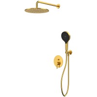 Душевая система Whitecross Y brushed gold YSET04TOPGLB Брашированное золото латунь встраиваемый