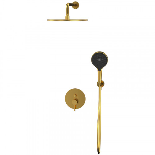 Душевая система Whitecross Y brushed gold YSET04TOPGLB Брашированное золото латунь встраиваемый