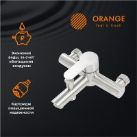 Смеситель для ванны Orange Steel M99-100ni Никель нержавеющая сталь на стену