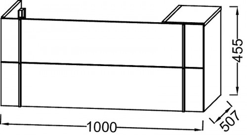 Тумба под раковину Jacob Delafon Nouvelle Vague 100 EB3031-G1C подвесная Белая глянцевая МДФ / ЛДСП
