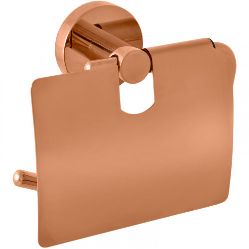 Держатель туалетной бумаги Rav Slezak Colorado COA0400ZRK с крышкой Розовый золотистый крацованный