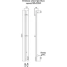 Электрический полотенцесушитель Terminus DUO 1200 4670078561893 цвет Черный матовый