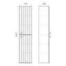 Шкаф пенал Comforty Истра 35 00-00022364CF подвесной цвет Ясень беленый