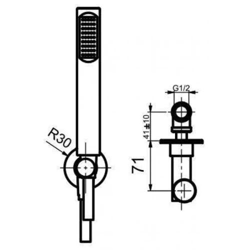 Душевой гарнитур Webert Shower Set AC0982740 Белый матовый латунь на стену