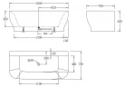 Акриловая ванна BelBagno 165x78 BB74-NERO-W0 Черная Белая без гидромассажа
