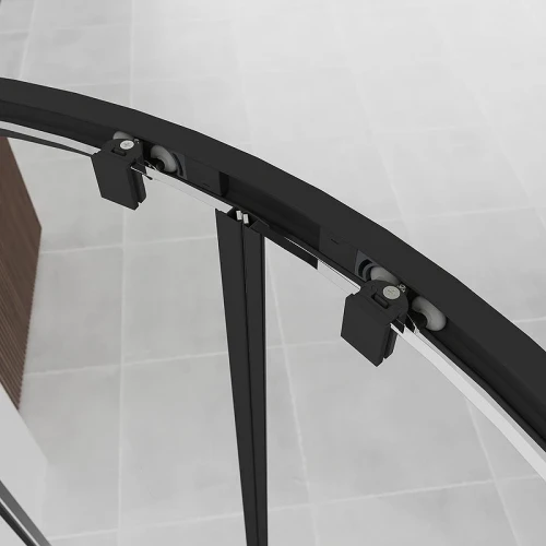Душевой уголок Veconi Evo 200 B 80х80 E2-B-8080-01-C9 профиль Черный матовый стекло прозрачное
