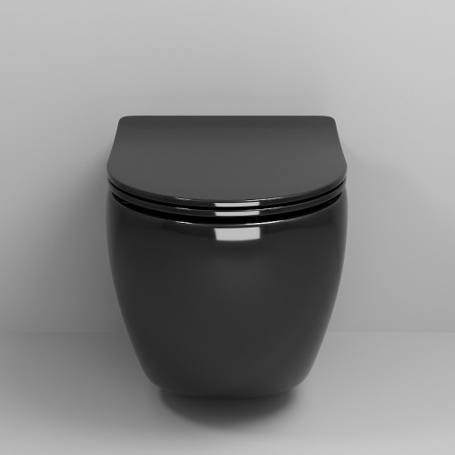 Унитаз Grossman GR-4411blackS подвесной Черный глянец с сиденьем Микролифт фаянс подвесной