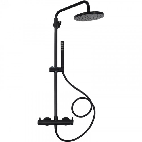 Душевая система AQUAme AQM8001MB Черная матовая латунь на стену