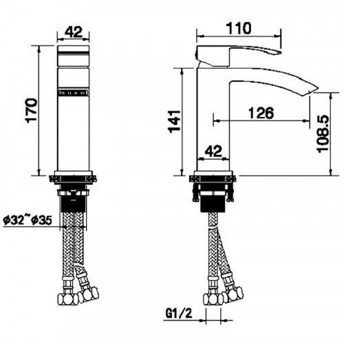 Смеситель для раковины Grocenberg GB2007BR Бронза