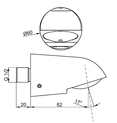 Верхний душ Nofer 07072.B цвет Хром