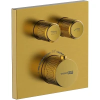 Смеситель для душа WasserKRAFT Aisch 5548 Thermo с термостатом Золото матовое латунь встраиваемый