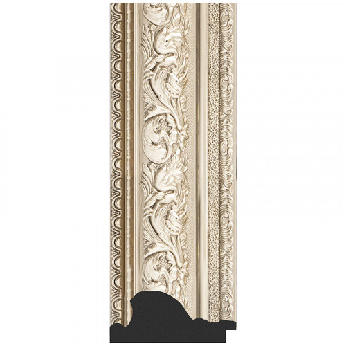 Зеркало Evoform Exclusive 90х60 BY 3426 с фацетом в багетной раме - Виньетка серебро 109 мм стекло