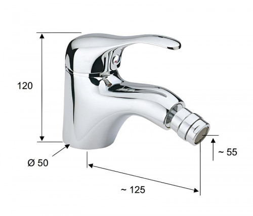 Смеситель для биде Remer Musa M21 Хром латунь