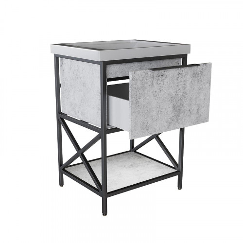 Тумба под раковину Mixline Бруклин 60 548233 цвет Бетон