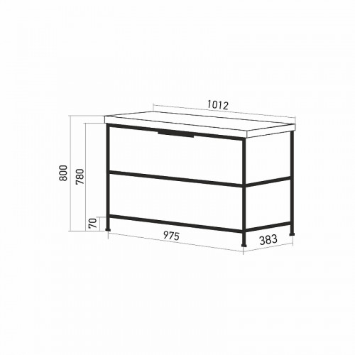 Тумба под раковину Mixline Бруклин 60 548233 цвет Бетон