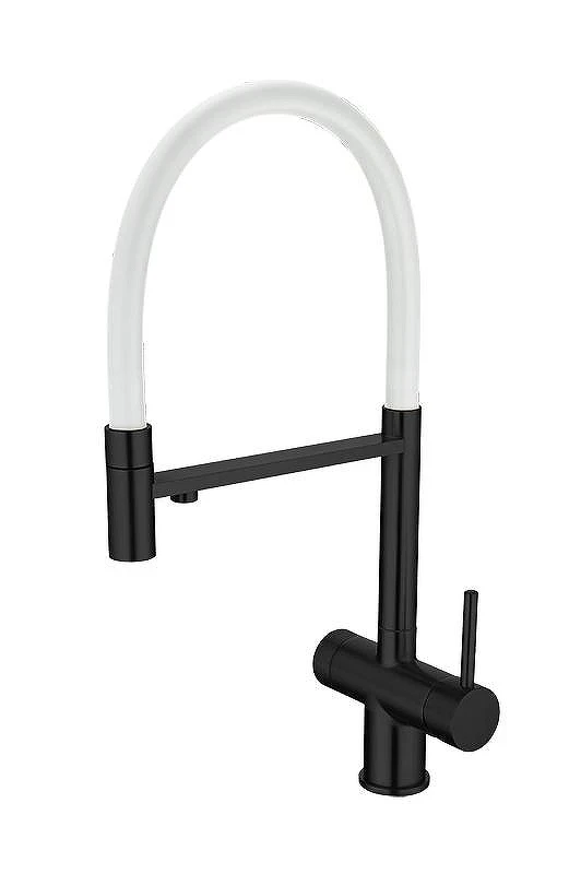 Смеситель для кухни Emar PVD ЕС - 7024 цвет WHT Black
