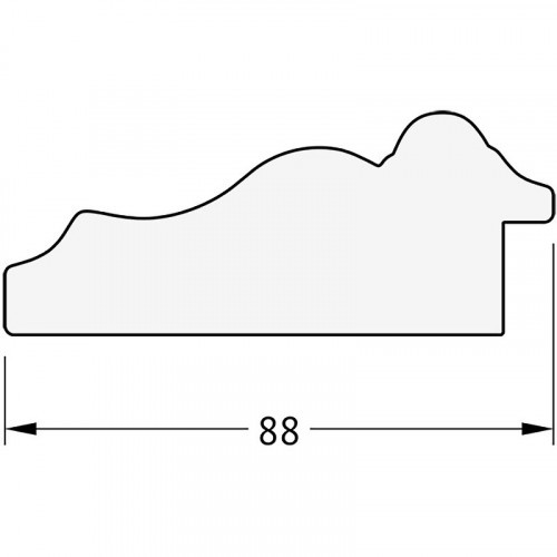 Зеркало Evoform Exclusive 156х66 BY 3568 с фацетом в багетной раме - Римское золото 88 мм стекло