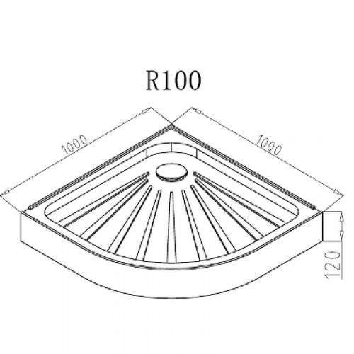 Душевой поддон из АБС-пластика Ceruttispa R100 100х100 Белый