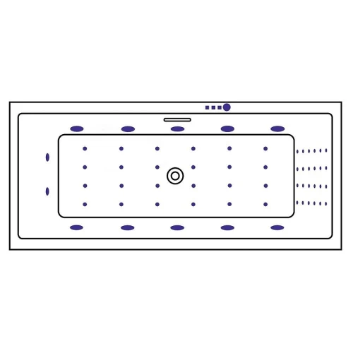 Акриловая ванна Excellent Heaven Slim 180x80 WAEX.HEV18S.NANO.CR цвет Белый с гидромассажем форсунки Хром