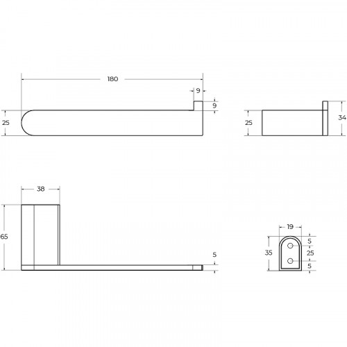 Держатель туалетной бумаги Cezares Stylus STYLUS-PH-NOP Черный матовый