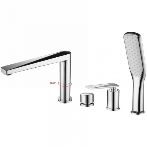 Смеситель на борт ванны Boheme Venturo 370 Хром латунь