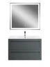 Тумба под раковину Art&Max Platino 90 AM-Platino-900-2C-SO-GM-Cer подвесная цвет Серый матовый