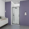 Душевая дверь Veconi Ottimo 90 OP30GR-90-01-C9 профиль Графит брашированный стекло прозрачное