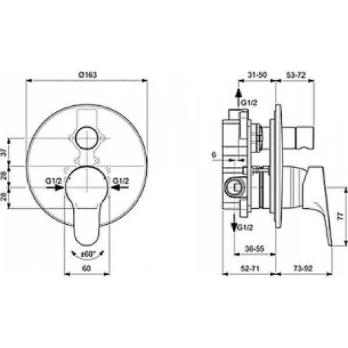 Смеситель для душа Ideal Standard Cerabase A7393AA Хром