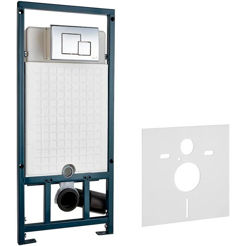 Унитаз с инсталляцией Ceramicanova Union CN4009T + WeltWasser WW Marberg 507 10000005949+10000005953 с сиденьем Микролифт с клавишей смыва Хром глянцевый