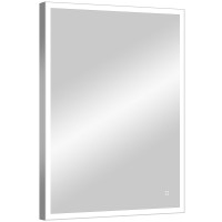 Зеркало Континент Solid 600х800 ЗЛП620 с подсветкой Серебро с сенсорным выключателем стекло