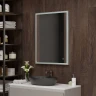 Зеркало Континент Solid 600х800 ЗЛП620 с подсветкой Серебро с сенсорным выключателем стекло
