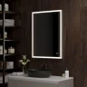 Зеркало Континент Solid 600х800 ЗЛП620 с подсветкой Серебро с сенсорным выключателем стекло