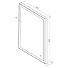 Зеркало Континент Solid 600х800 ЗЛП620 с подсветкой Серебро с сенсорным выключателем стекло