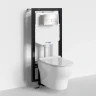 Комплект унитаза с инсталляцией WasserKRAFT Vils 56TLT.010.ME.BN03.H001 цвет Белый с сиденьем Микролифт и клавишей смыва цвет Никель
