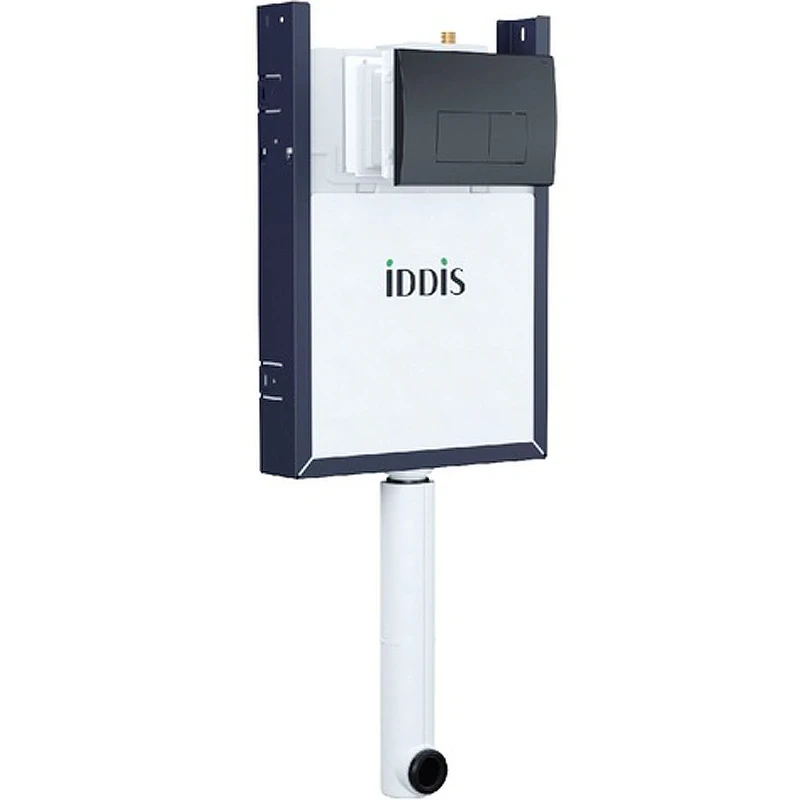 Смывной бачок Iddis Optima Home OPH0MBCi32K скрытого монтажа с Черной клавишей смыва нержавеющая сталь