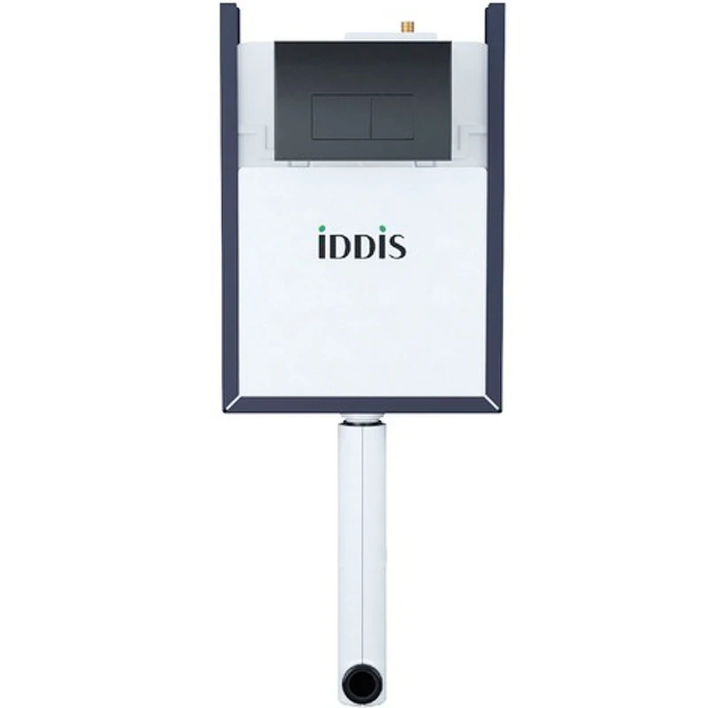 Смывной бачок Iddis Optima Home OPH0MBCi32K скрытого монтажа с Черной клавишей смыва нержавеющая сталь