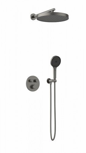 Душевая система AltroBagno Bilancia 040413 GM с термостатом цвет Оружейная сталь